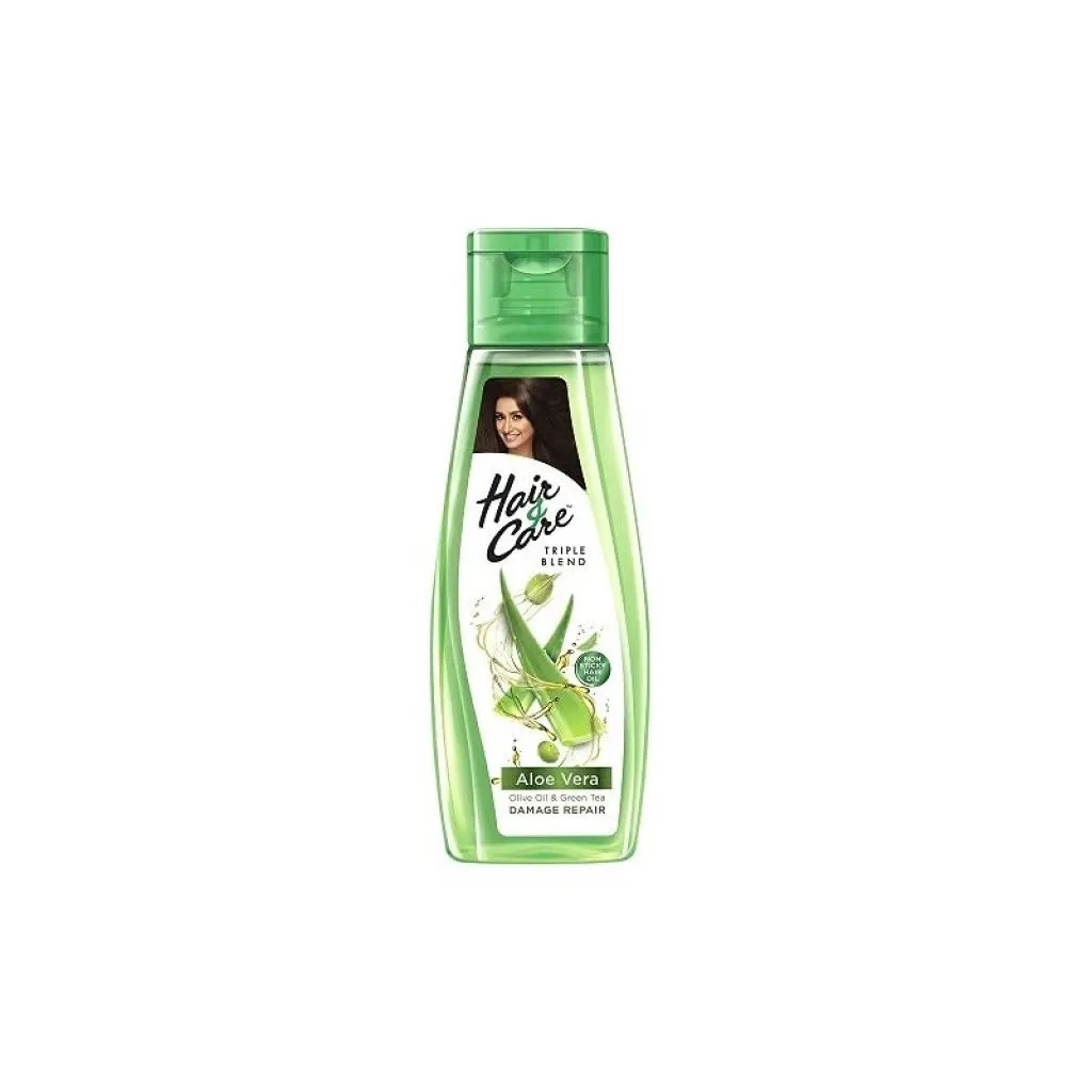 Hair & Care Triple Blend Damage Repair Non-Sticky Hair Oil with Aloe Vera, Olive Oil & Green Tea, 100 ml