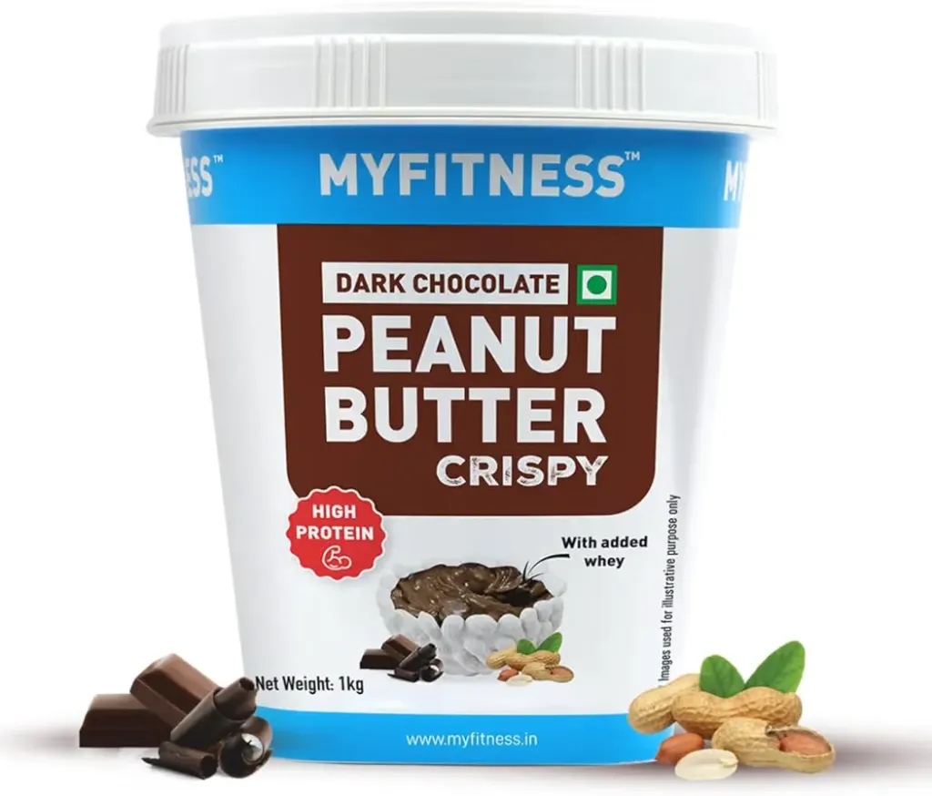 MYFITNESS Peanut Butter High Protein Dark Chocolate Spread Crispy 1kg |